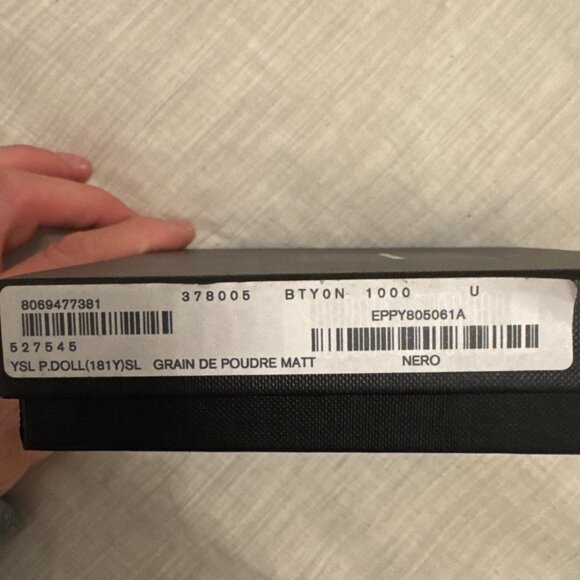 Saint Laurent Croc-Embossed Monogram Leather Wallet - Picture 3 of 5